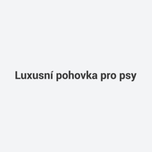 Luxusní pohovka pro psy